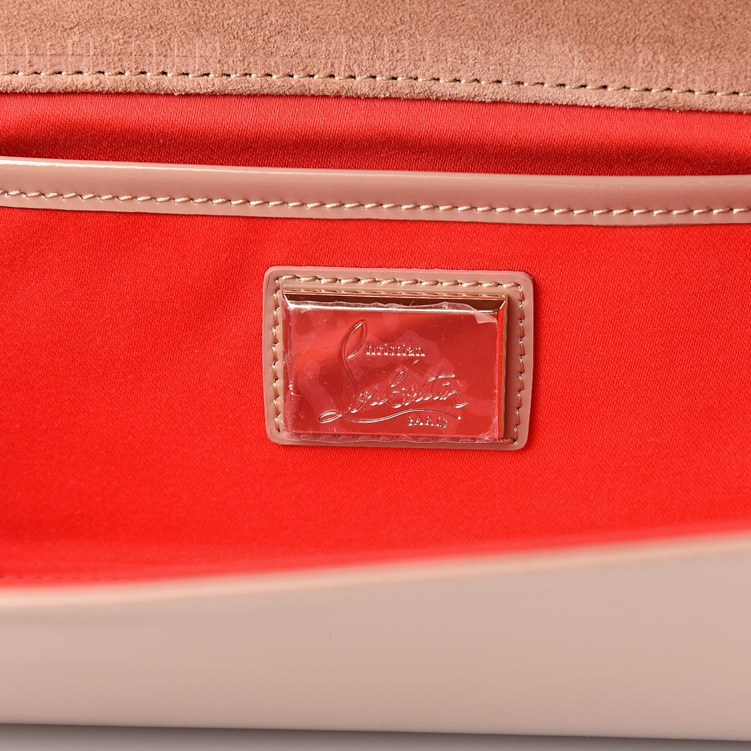 Christian Louboutin Patent So Kate Baguette Clutch Nude 6 of 8