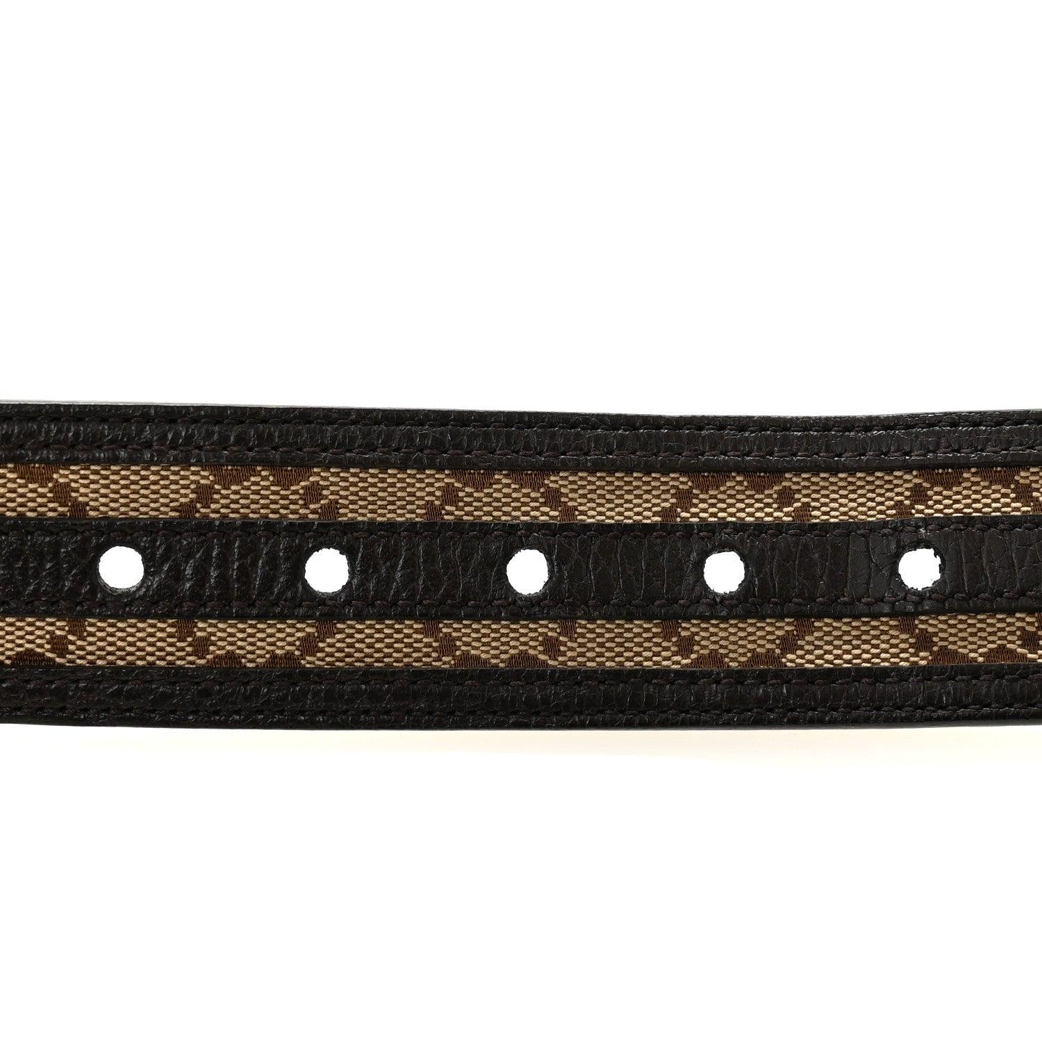Gucci Monogram Dollar Calfskin 40mm Belt 80 32 Beige Ebony Testa Di Moro 3 of 6