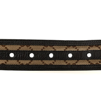 Gucci Monogram Dollar Calfskin 40mm Belt 80 32 Beige Ebony Testa Di Moro 3 of 6