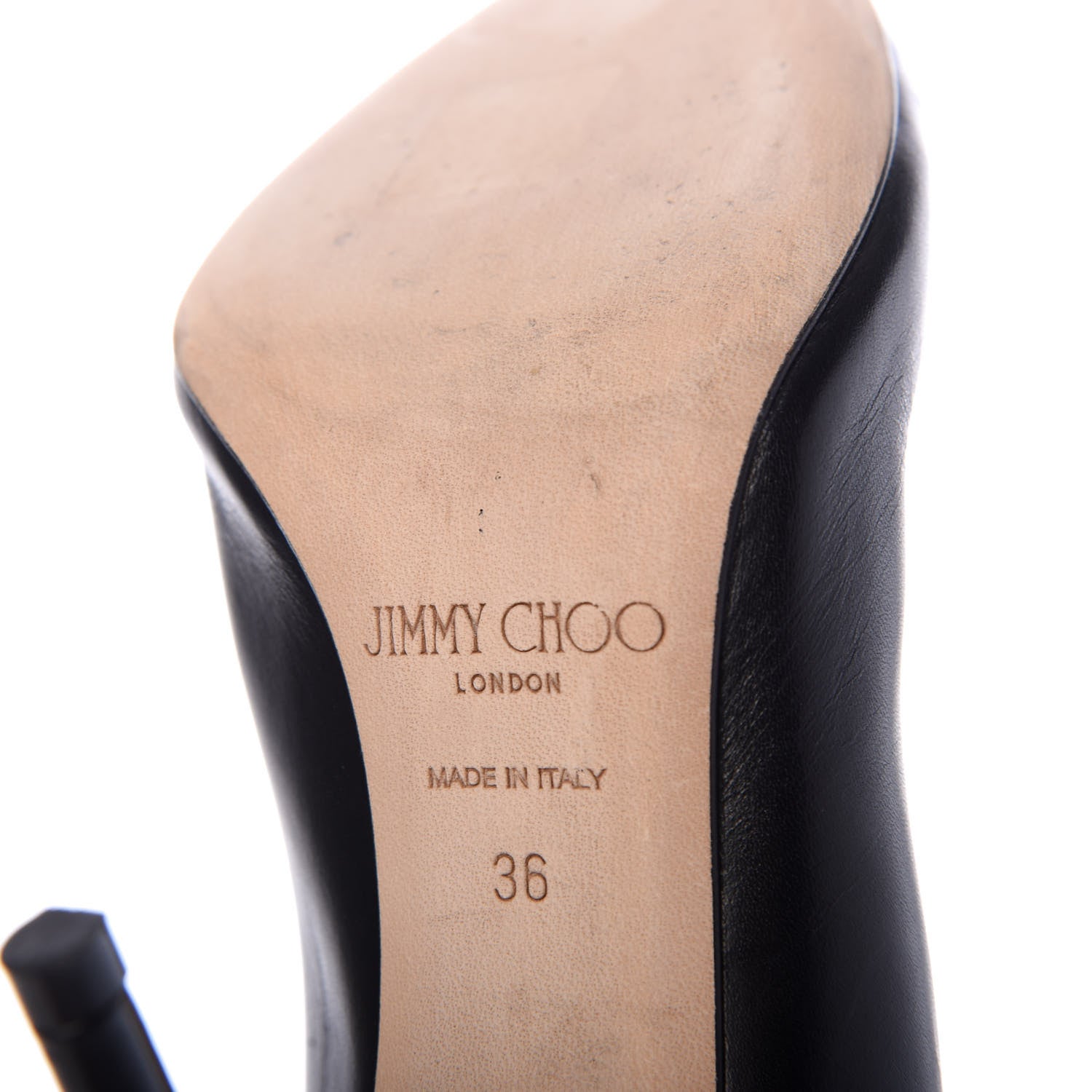 Jimmy Choo Shiny Calfskin Lark 100 Pumps 36 Black 10 of 11