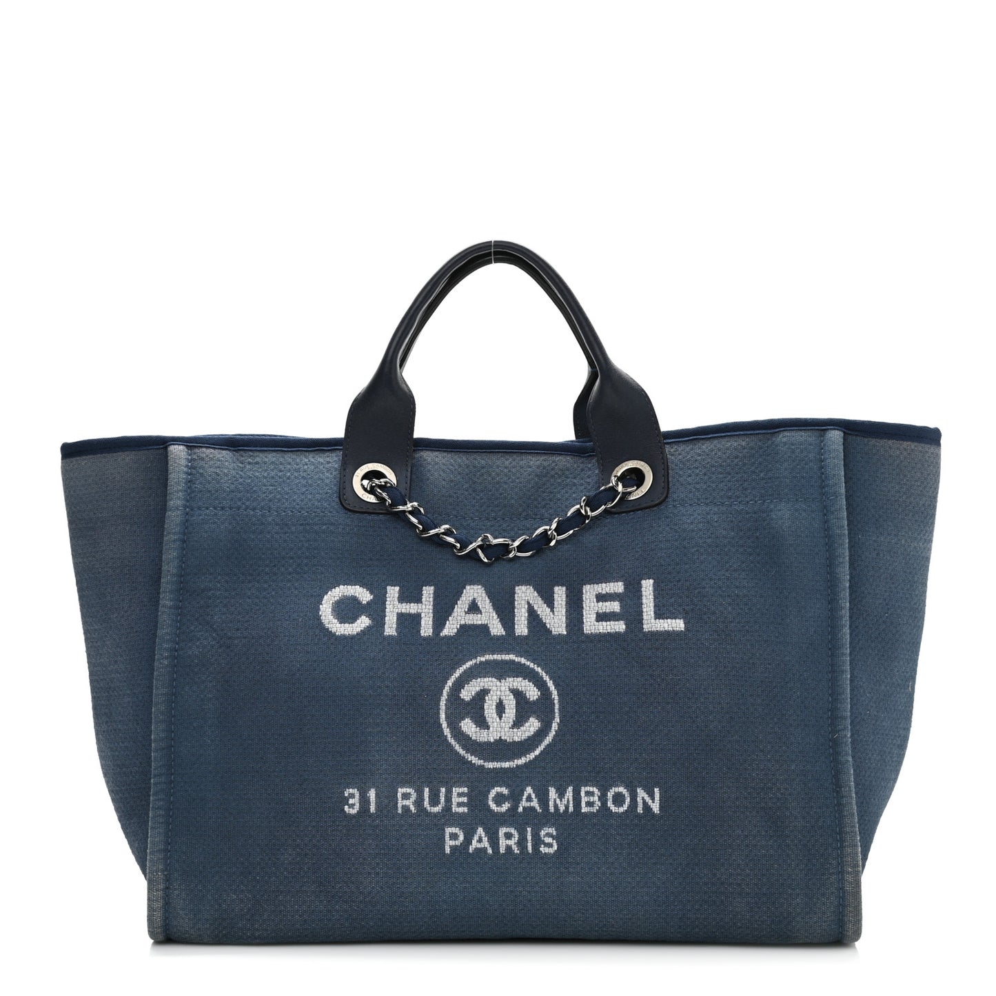 Canvas Medium Deauville Tote Blue