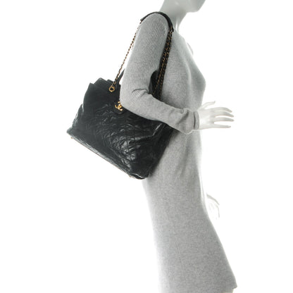 Chanel Glazed Calfskin Stingray Large Bindi CC Tote Black 2 of 12