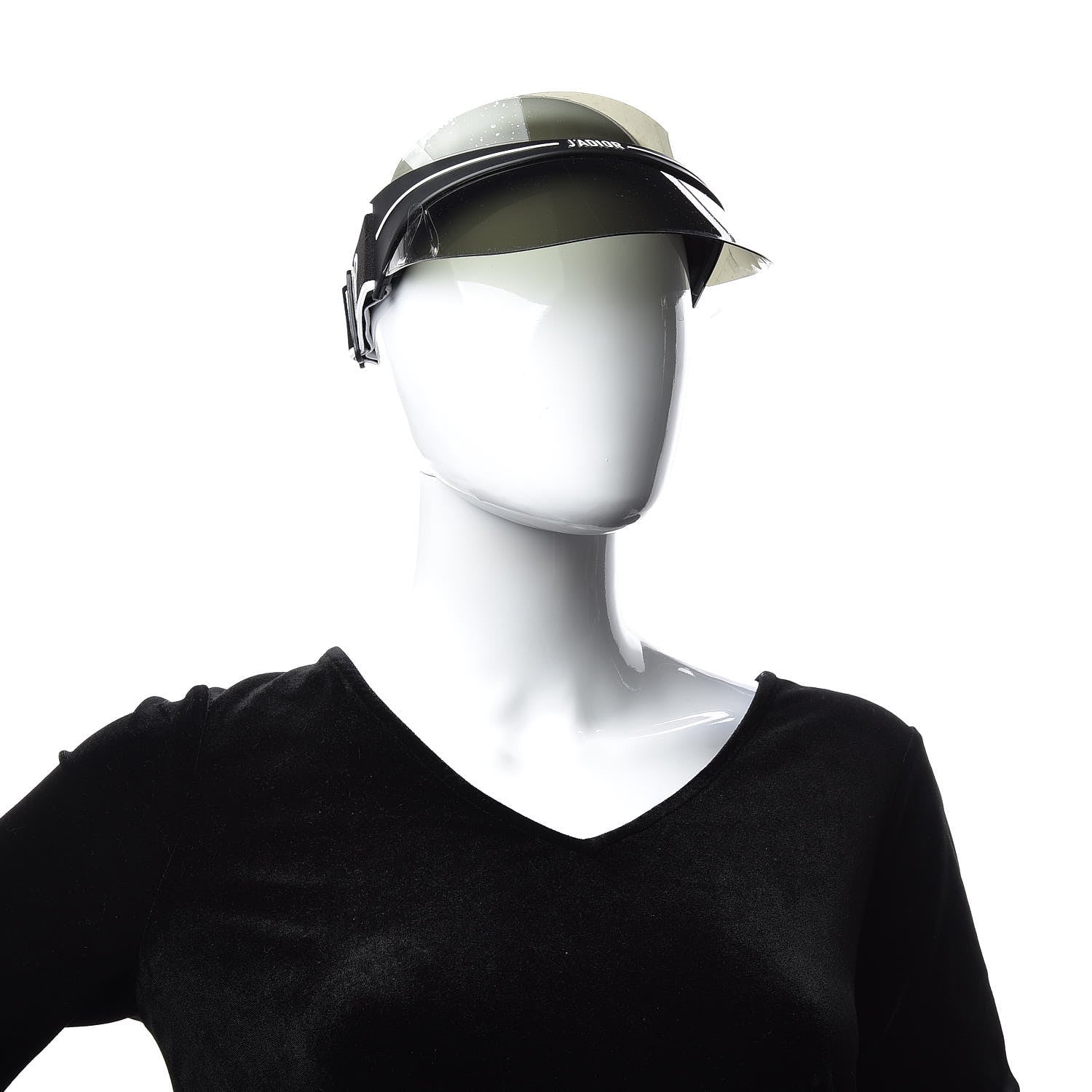Christian Dior Mirrored DiorClub1 Sun Visor Black 2 of 7