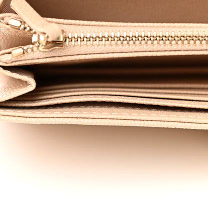 Chanel Caviar Quilted Large Golden Class Gusset Flap Wallet Beige 10 of 13