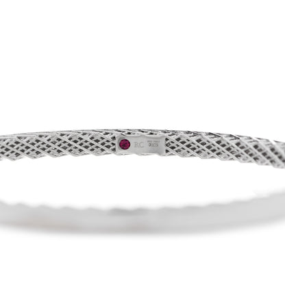 Roberto Coin 18K White Gold Symphony Golden Gate Bangle Bracelet 3 of 4