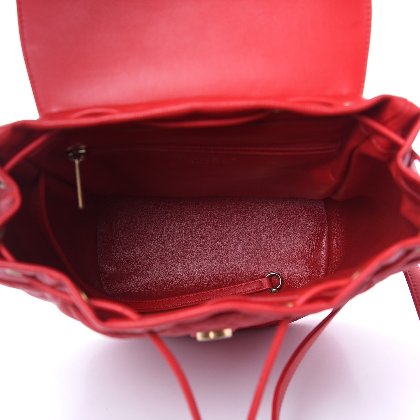 Caviar Quilted Filigree Backpack Red