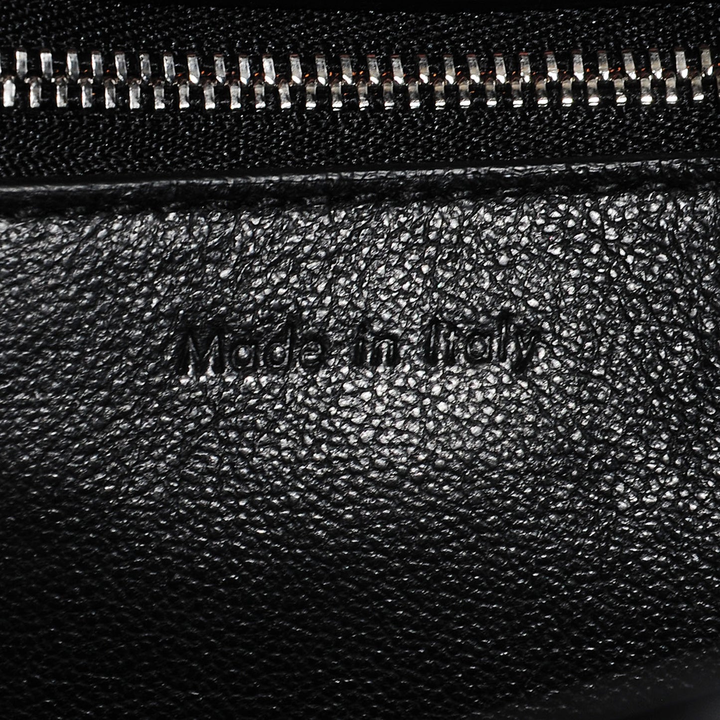 Textured Calfskin Small Bi-Color Edge Shoulder Bag Black Cream