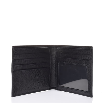 Prada Saffiano Metal Bi-Fold Wallet Black 5 of 7