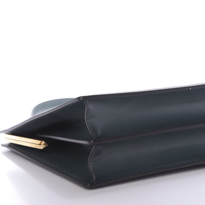 Celine Box Calfskin Medium Clasp Bag Dark Green 6 of 9