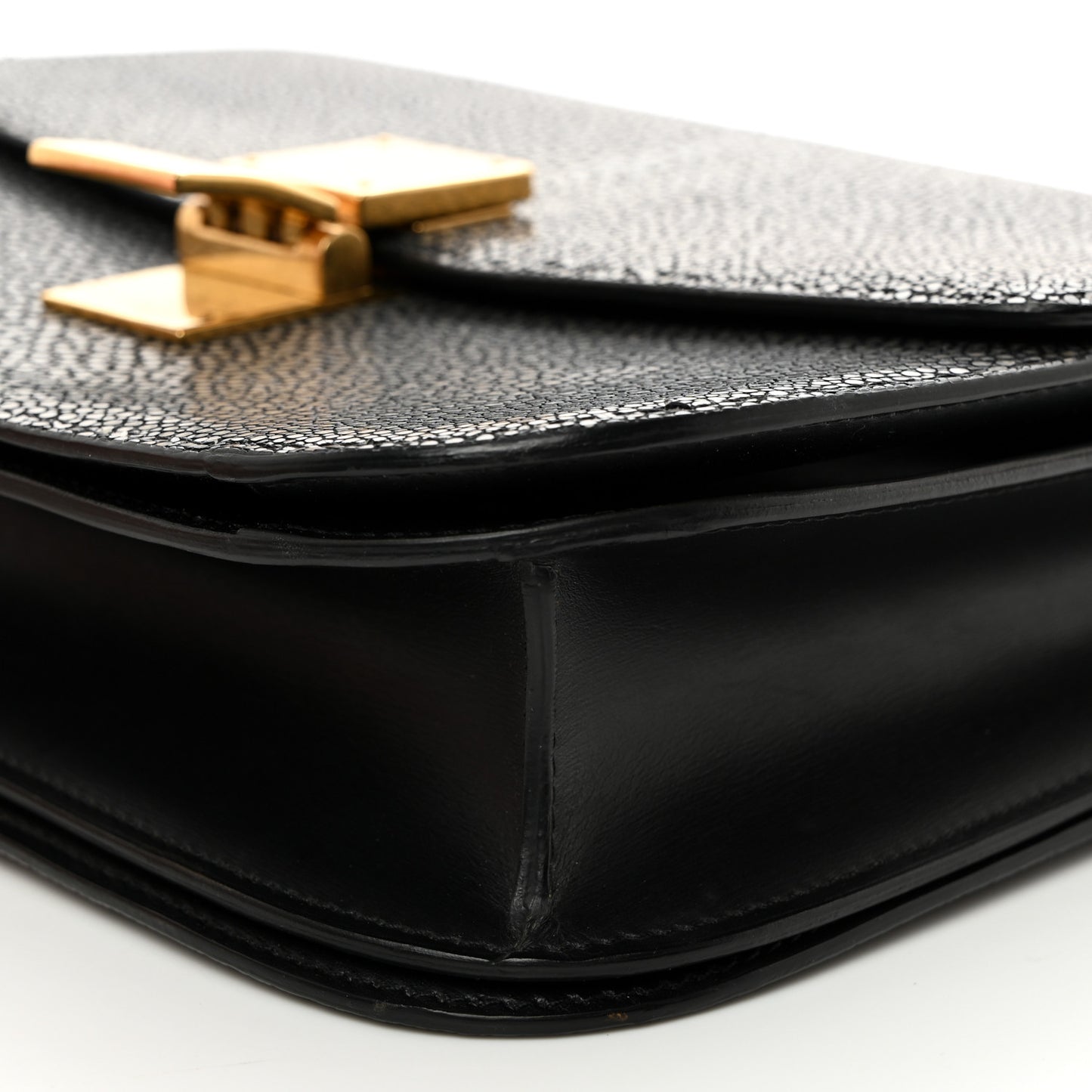 Stingray Medium Classic Box Flap Bag Navy