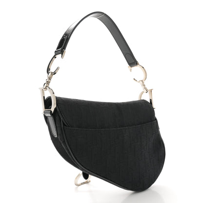 Christian Dior Monogram Patent Saddle Bag Black 3 of 11