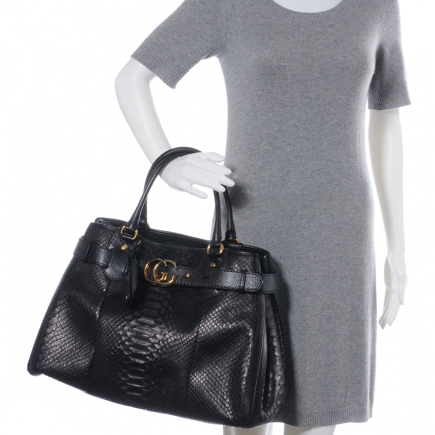 Python Large GG Running Tote Black