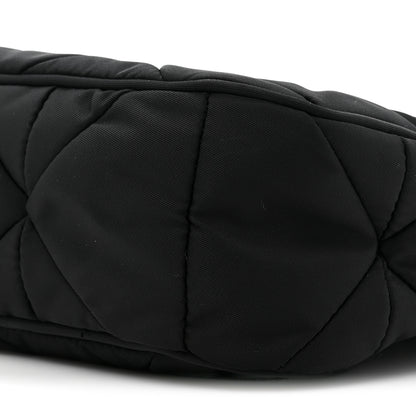 Prada Re-Nylon Triangle Padded Patchwork Shoulder Bag Black 7 of 8