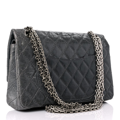 Chanel Aged Calfskin Quilted 50th Anniversary 2.55 Reissue 225 Flap Grey 3 of 21