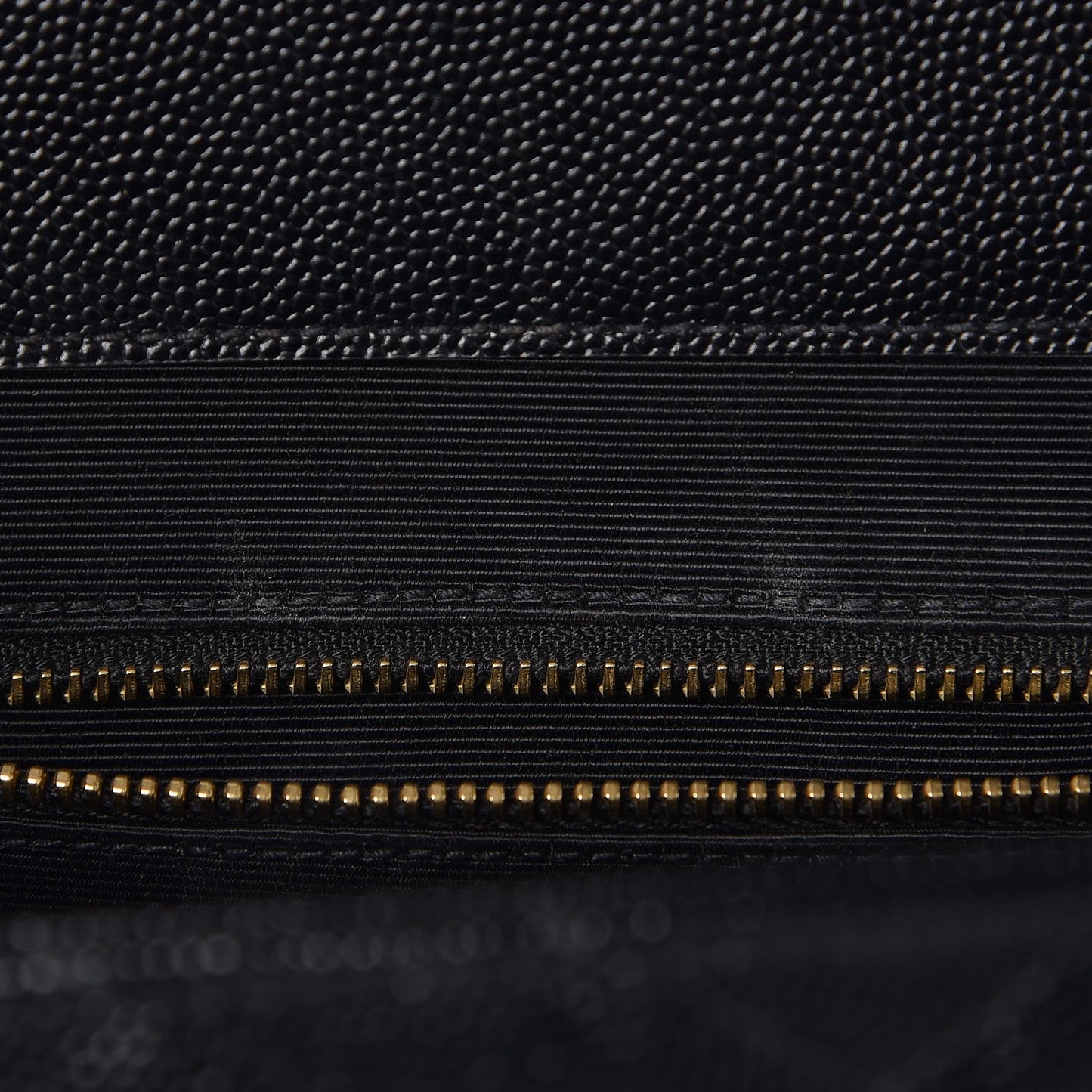 Grain De Poudre Matelasse Chevron Large Monogram Satchel Black