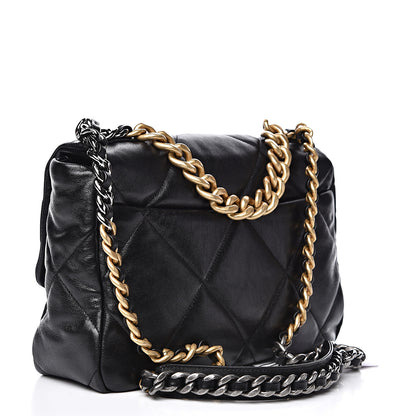 Chanel Goatskin Quilted Large 19 Flap Black 2 of 10