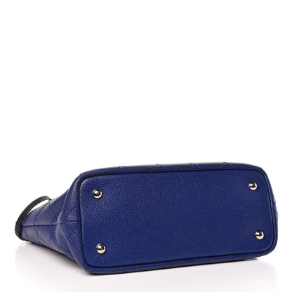 Chanel Grained Calfskin Shopping Fever Tote Blue 5 of 10