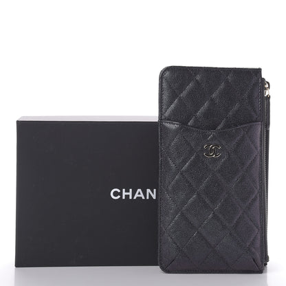 Chanel Iridescent Caviar Quilted Classic iPhone Pouch Black 8 of 8
