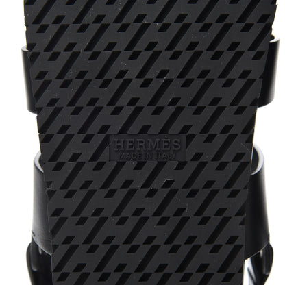 Hermes Calfskin Womens Takara Sandals 38 Black 7 of 10