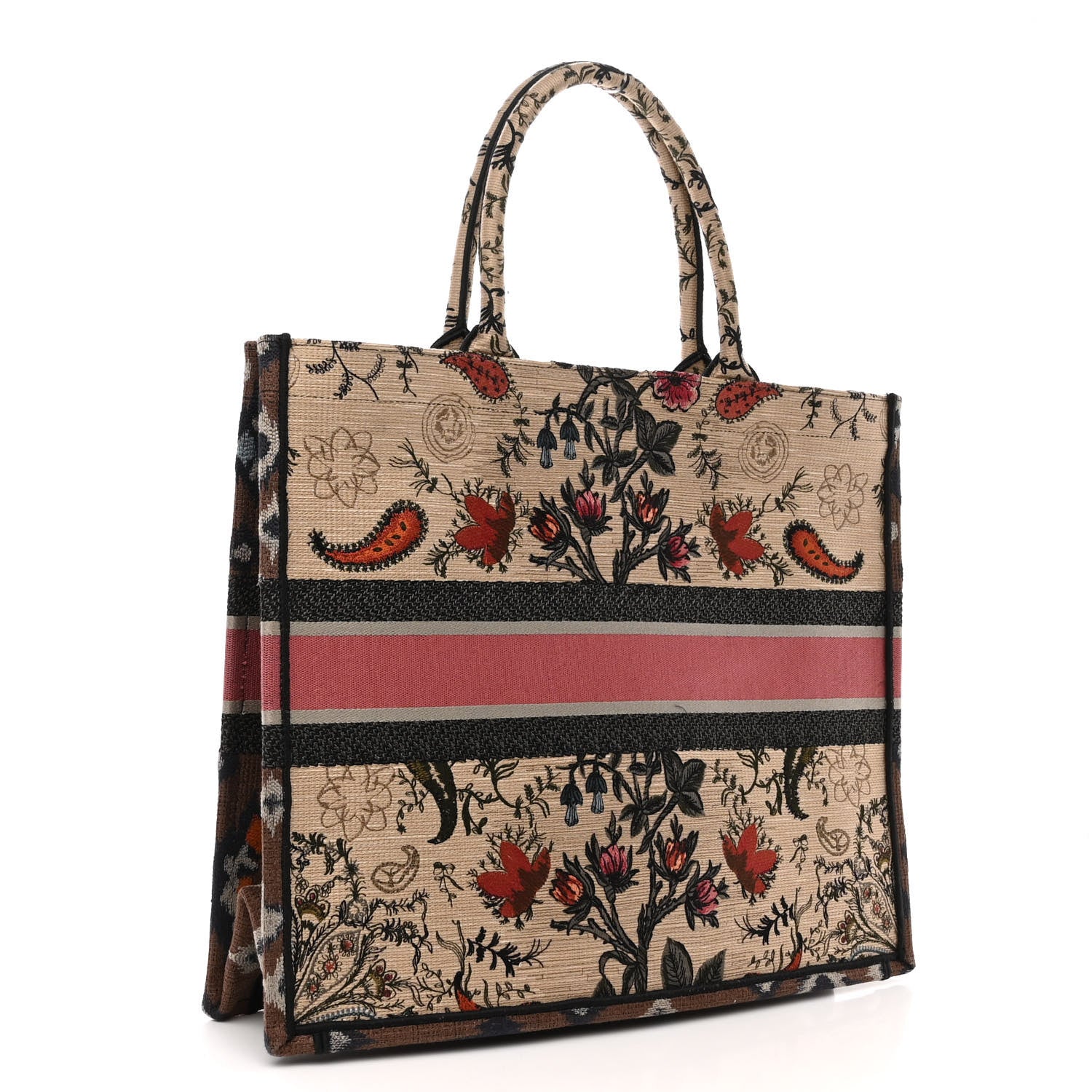 Christian Dior Canvas Embroidered Large Broderie Dior Flowers Book Tote Multicolor 3 of 11