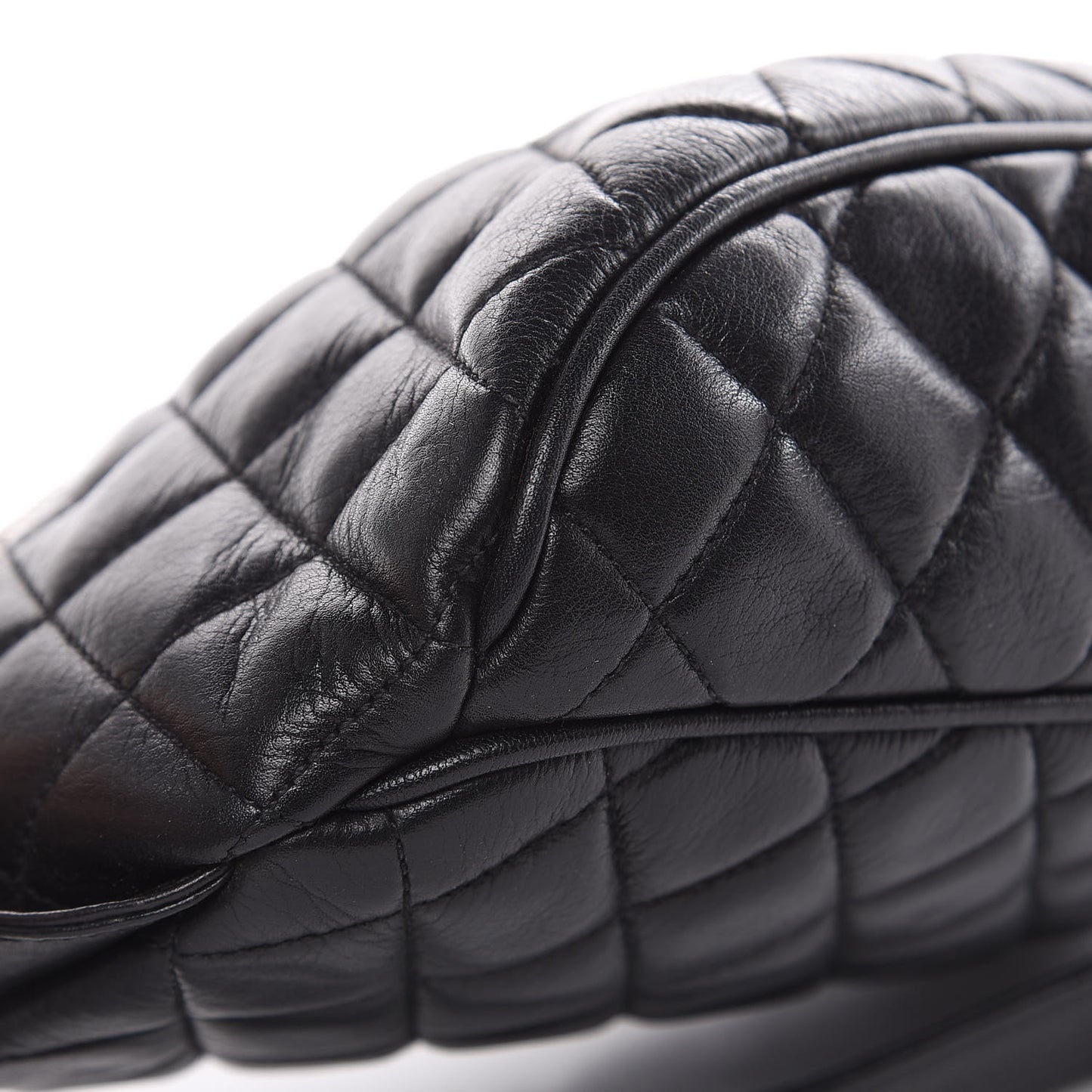 Calfskin Quilted Waist Bag Black