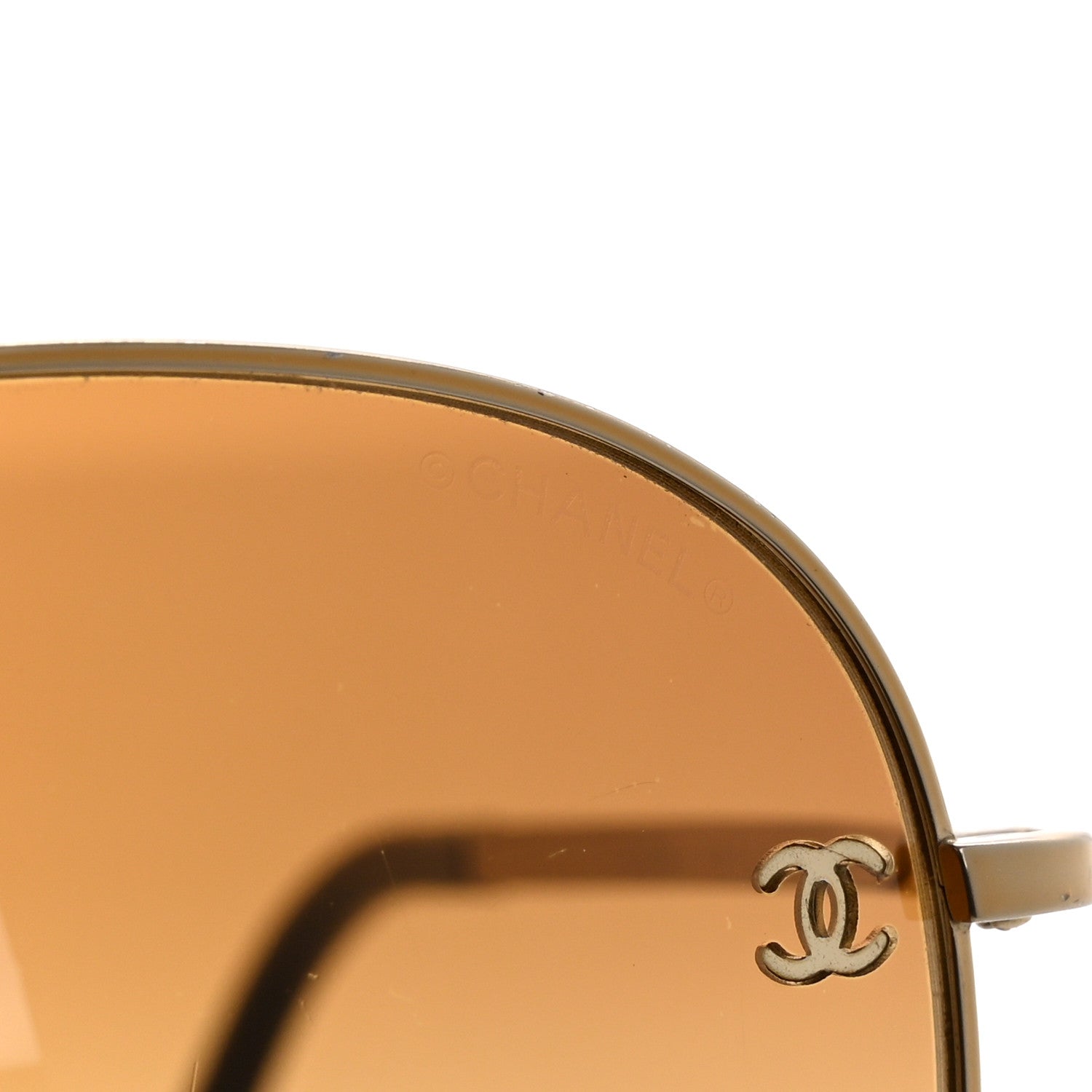 Chanel Aviator CC Sunglasses 4189-T-Q Gold 7 of 10