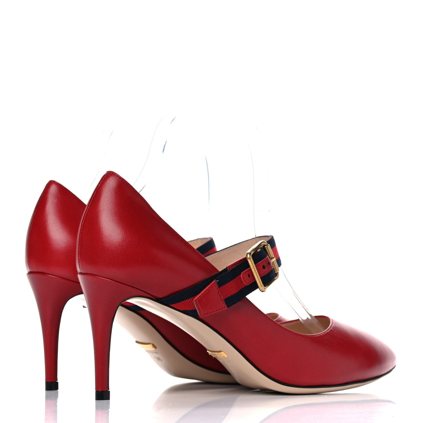 Malaga Kid Sylvie Web Mid Heel Pumps 38 Hibiscus Red