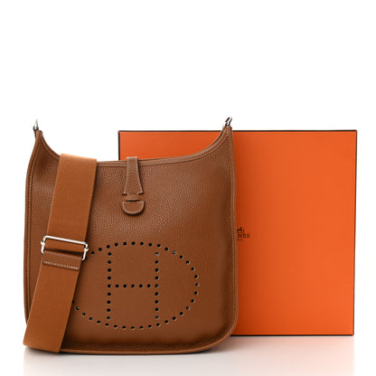 Hermes Taurillon Clemence Evelyne III PM Gold 15 of 15