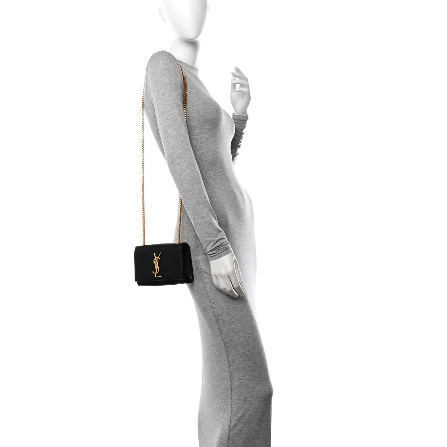 Grain De Poudre Small Monogram Kate Satchel Black