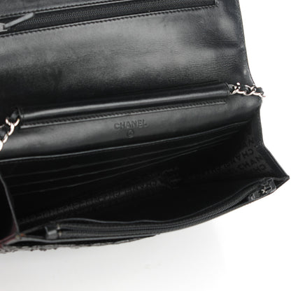 Chanel Python Quilted Wallet On Chain WOC Black 6 of 8