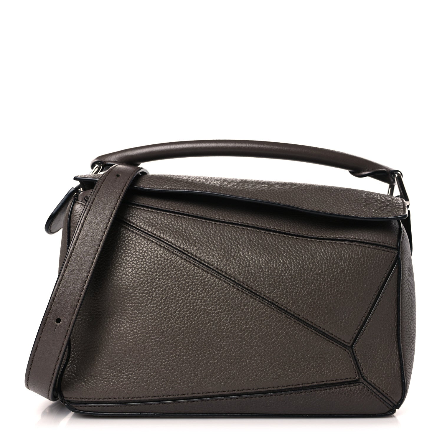 Loewe Calfskin Small Puzzle Bag Dark Taupe 1 of 8