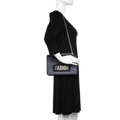 Christian Dior Calfskin J'Adior Chain Flap Bag Navy Blue 3 of 16