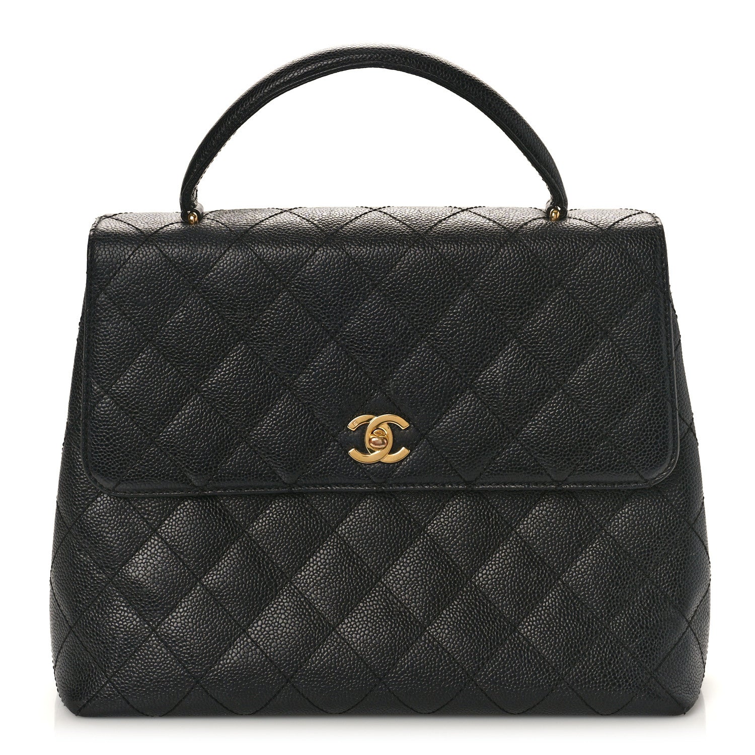 Chanel Caviar Quilted Jumbo Kelly Flap Black 1 of 10