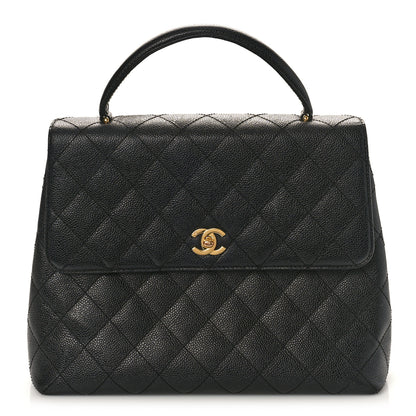 Chanel Caviar Quilted Jumbo Kelly Flap Black 1 of 10