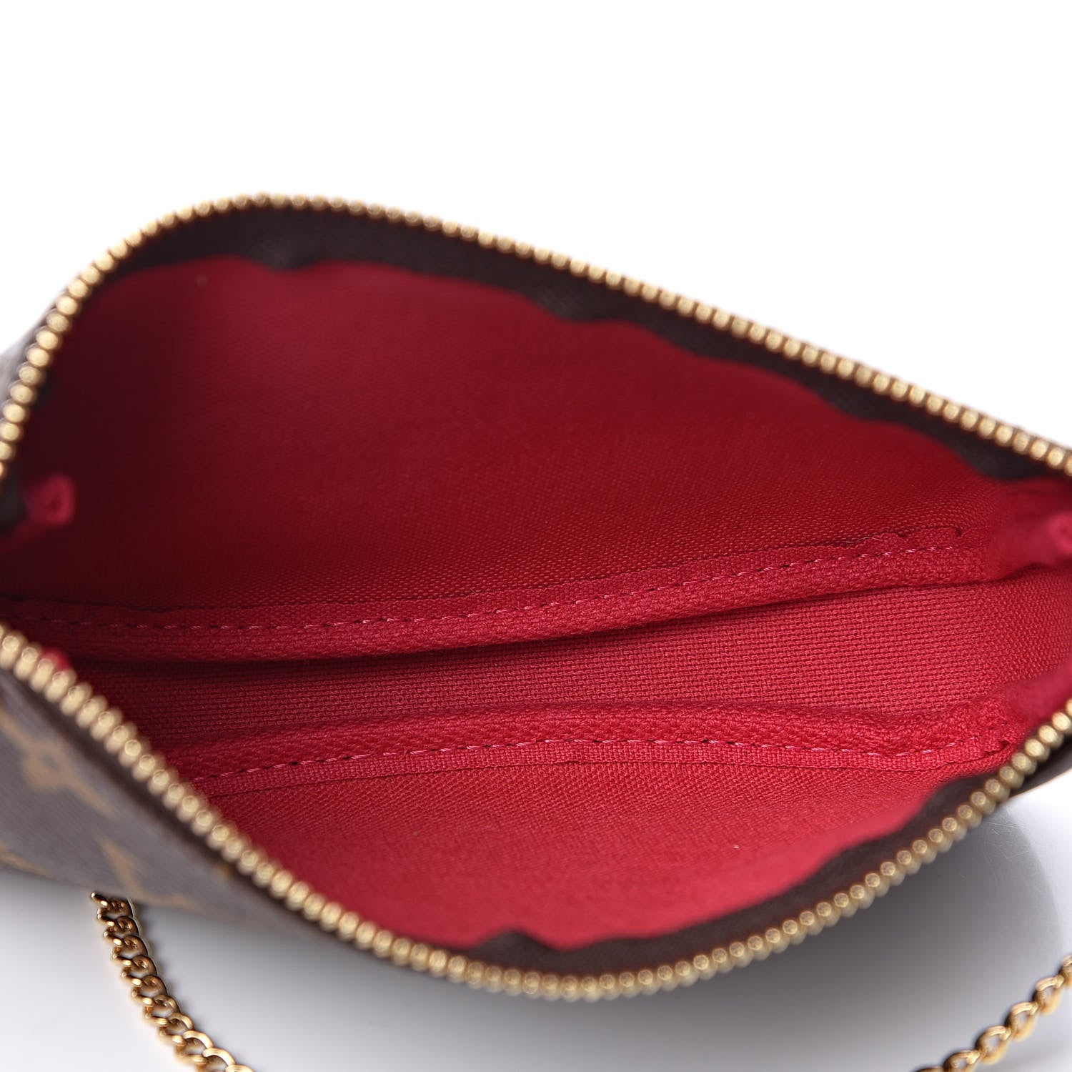 Louis Vuitton Monogram 2019 Christmas Animation Mini Courchevel Pochette Accessories Fuchsia 5 of 10