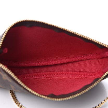 Louis Vuitton Monogram 2019 Christmas Animation Mini Courchevel Pochette Accessories Fuchsia 5 of 10
