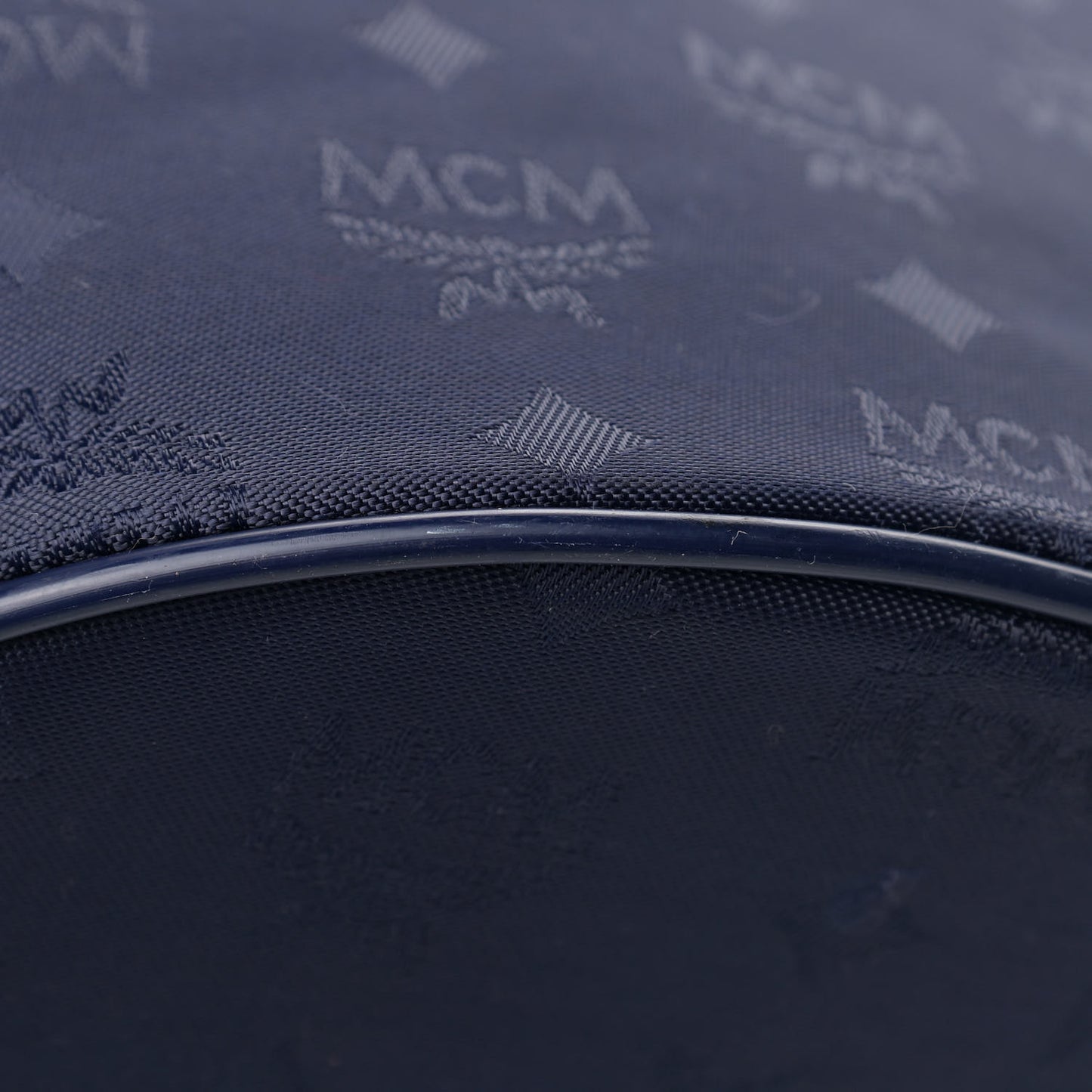Nylon Monogram Calfskin Tote Navy
