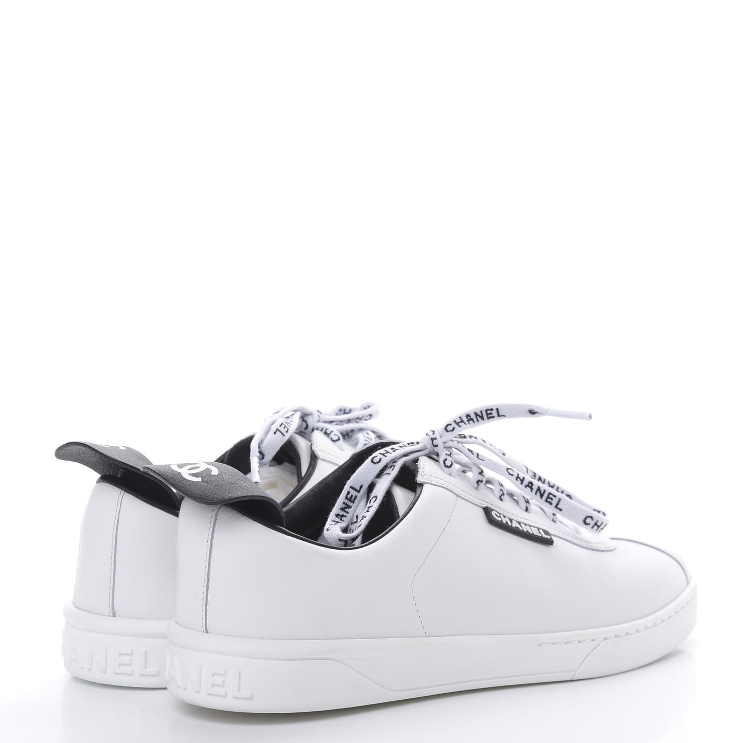 Calfskin CC Sneakers 38 White