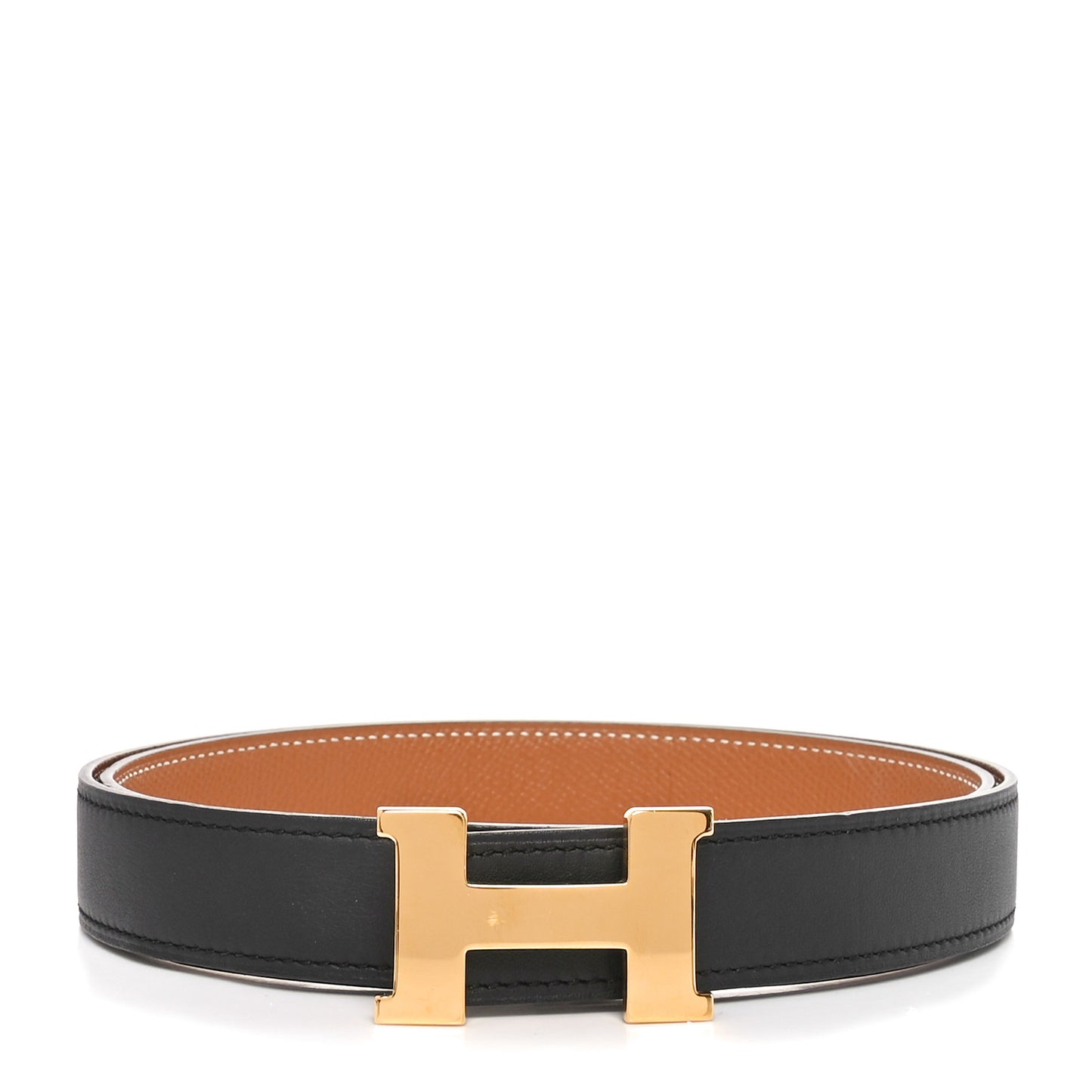 Swift Epsom 24mm Mini Constance H Belt  80 32 Black Gold