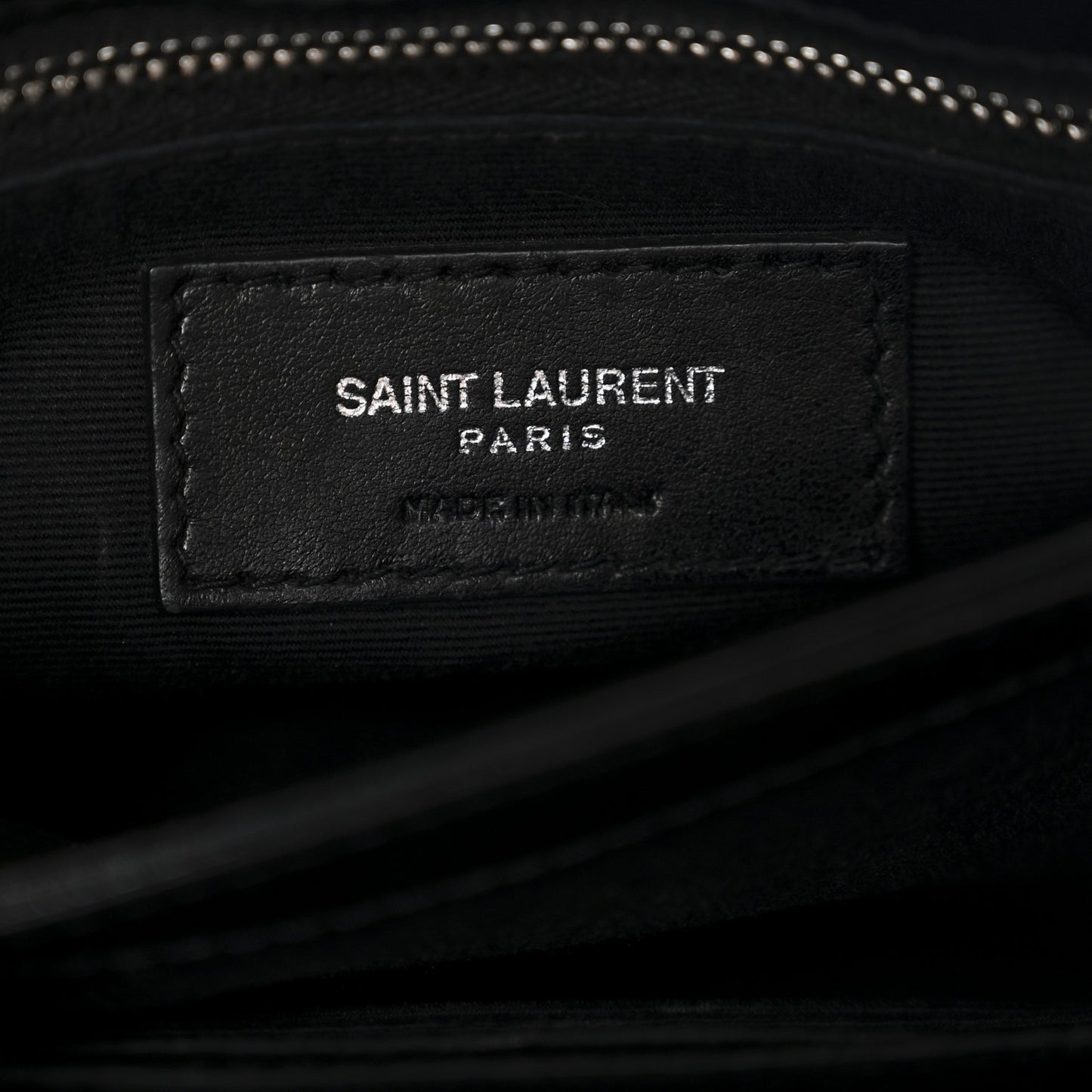 Calfskin Y Quilted Monogram Toy Loulou Crossbody Bag Black