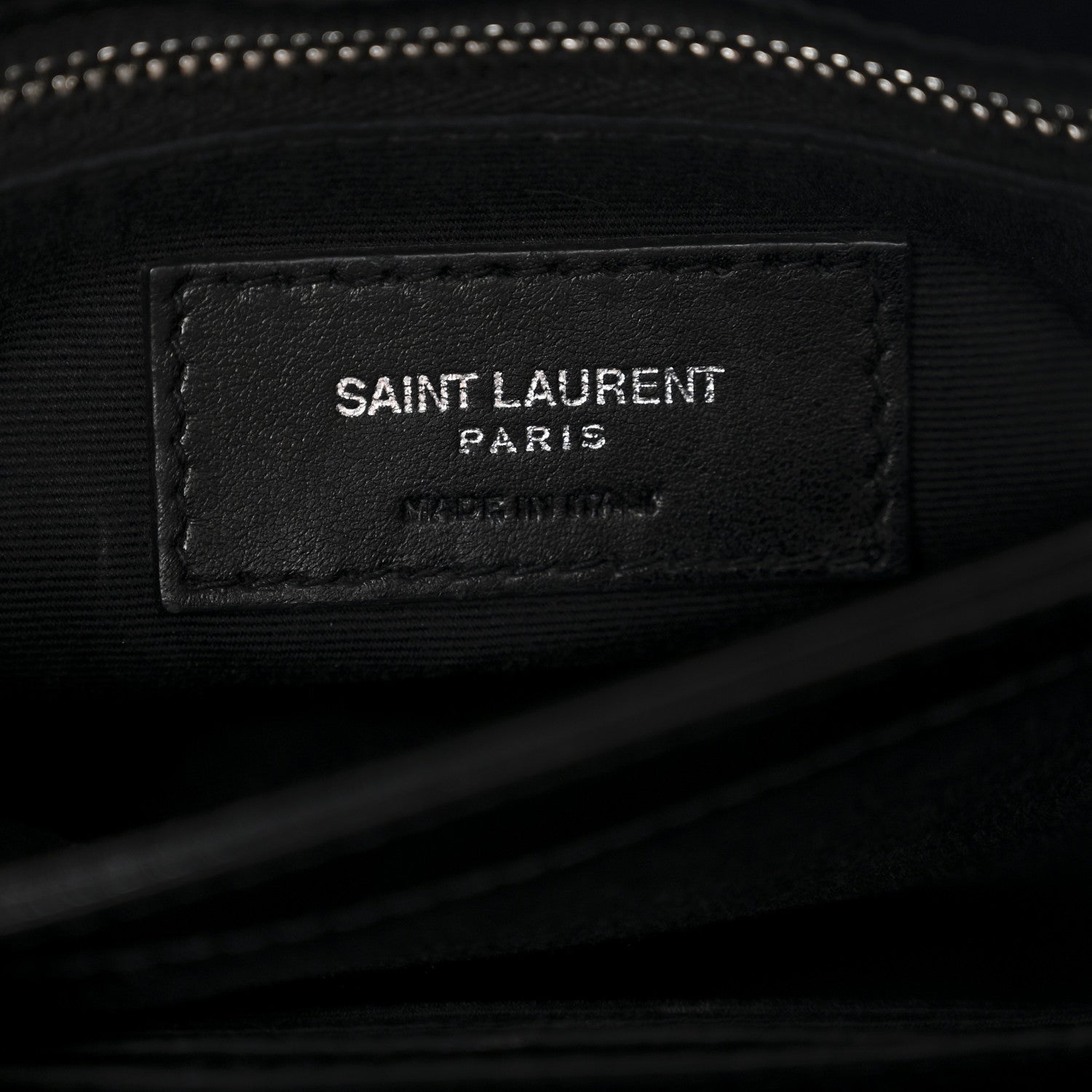 Saint Laurent Calfskin Y Quilted Monogram Toy Loulou Crossbody Bag Black 7 of 12