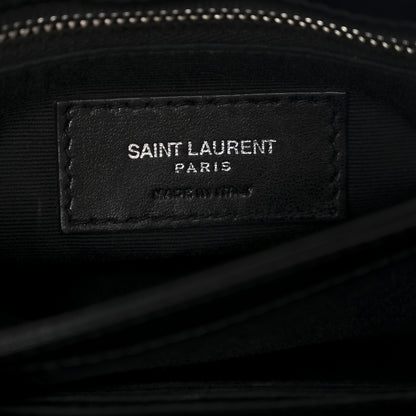 Saint Laurent Calfskin Y Quilted Monogram Toy Loulou Crossbody Bag Black 7 of 12