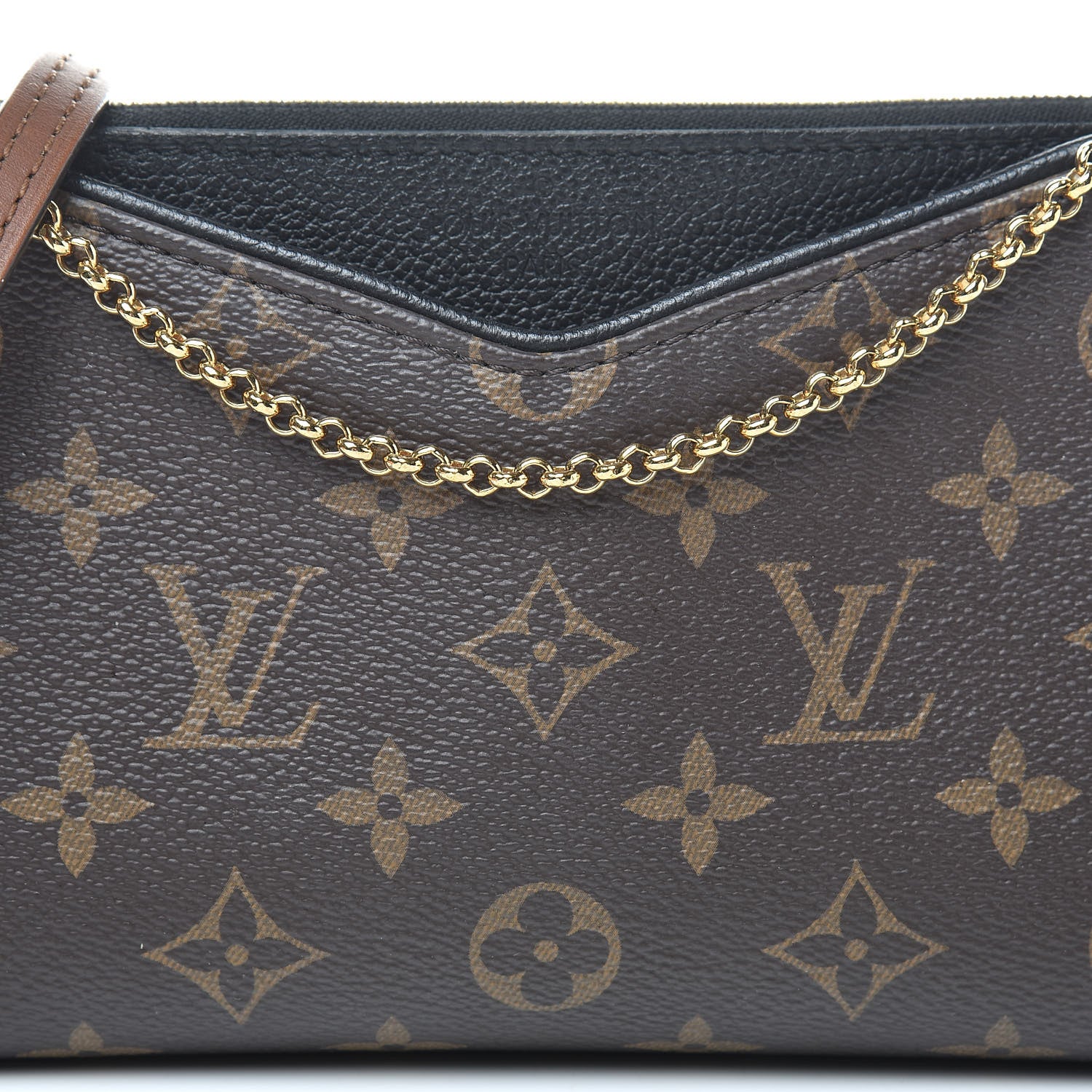 Louis Vuitton Monogram Pallas Clutch Black 9 of 13