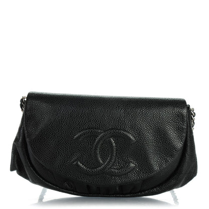 Chanel Caviar Half Moon Wallet On Chain WOC Black 1 of 8