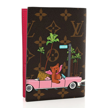 Louis Vuitton Monogram 2021 Christmas Animation Hollywood Passport Cover Fuchsia 3 of 7