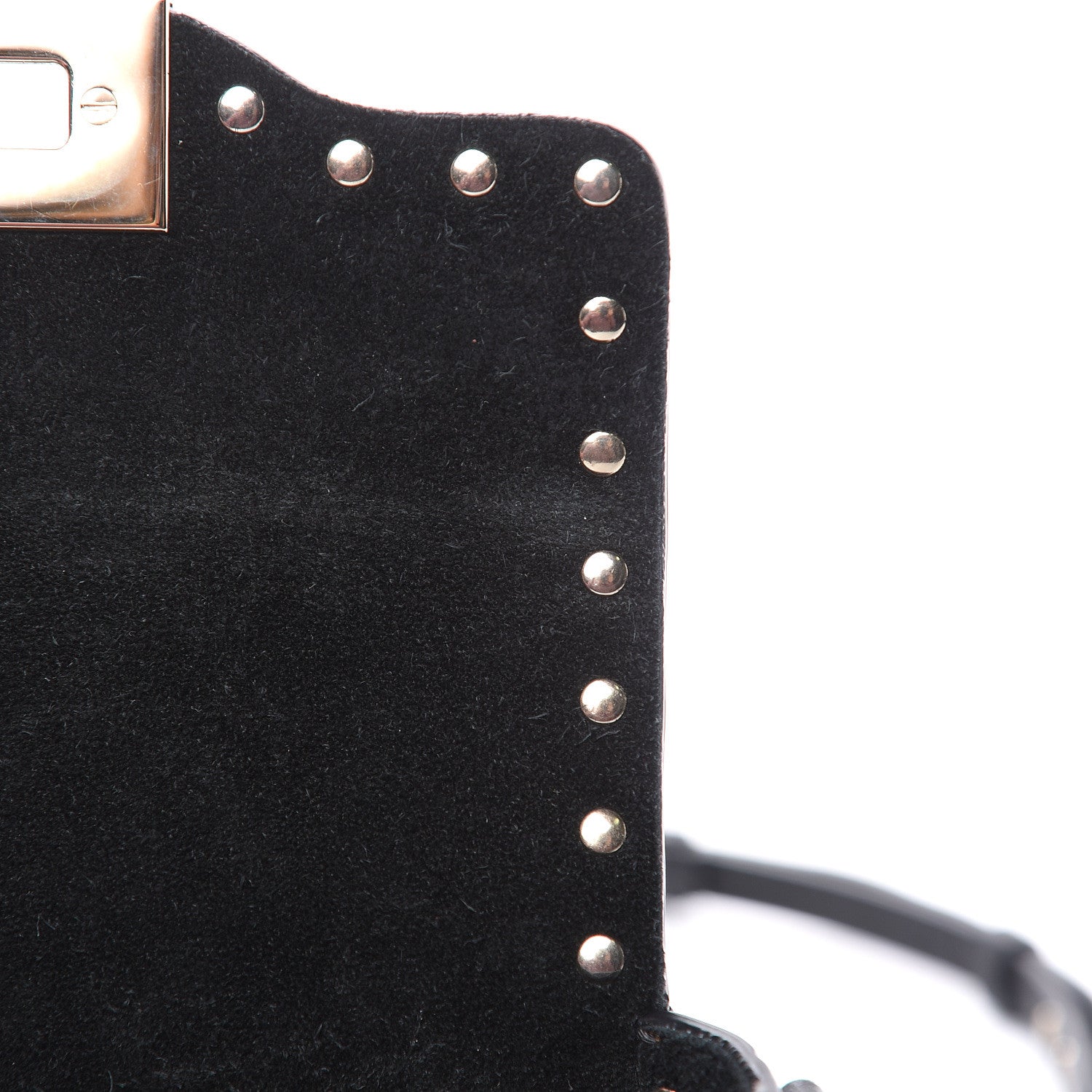 Valentino Garavani Pebbled Calfskin Mini Rockstud Crossbody Bag Black 9 of 9