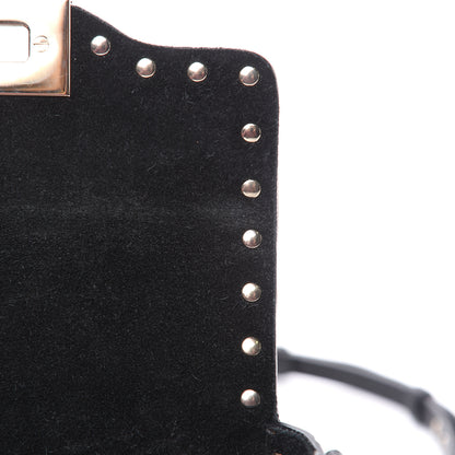 Valentino Garavani Pebbled Calfskin Mini Rockstud Crossbody Bag Black 9 of 9