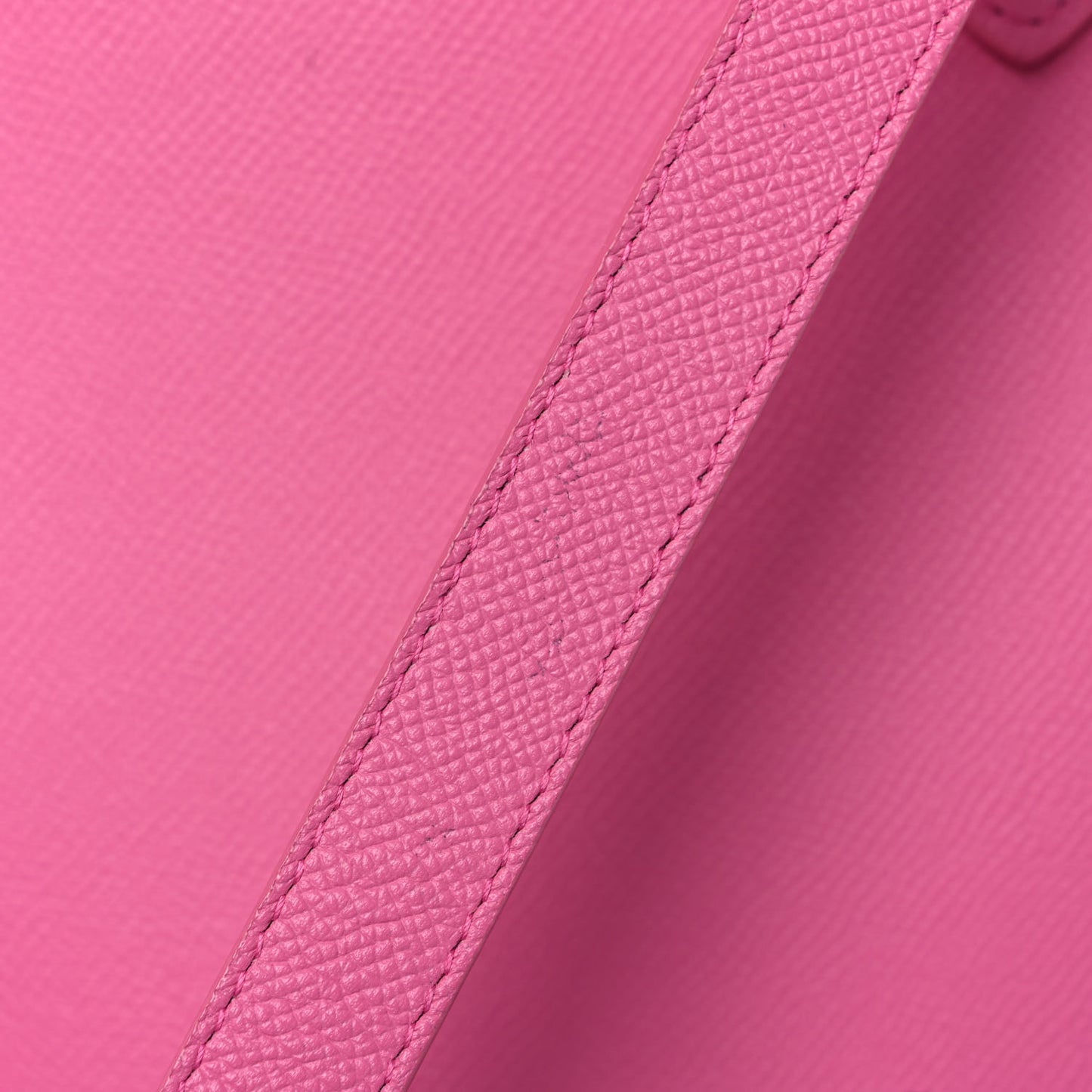 Signature Grained Calfskin Logo M Ville Top Handle Bag Acid Pink