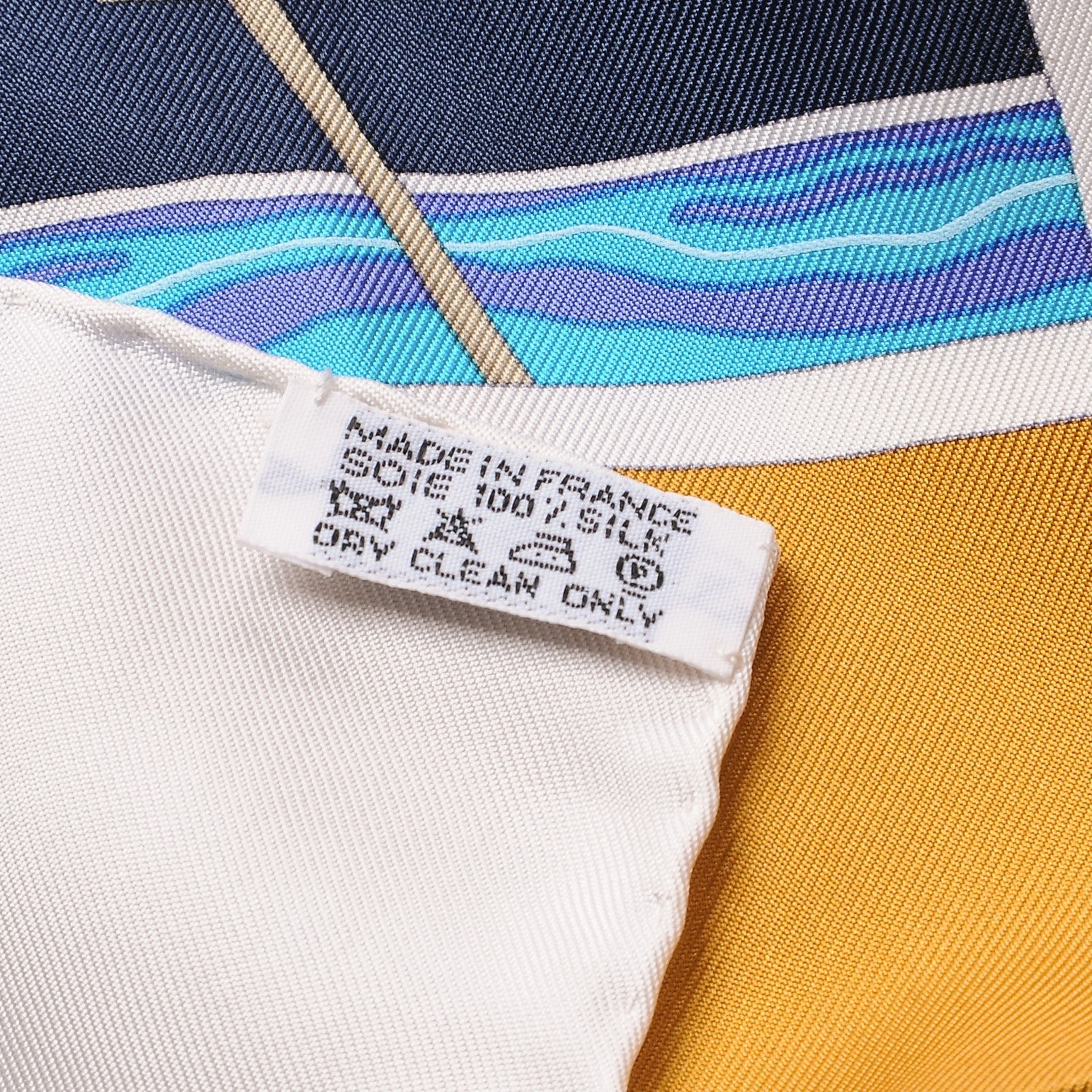 Hermes Silk Soie Libre Scarf 90 Bleu Ardoise Blanc 7 of 7