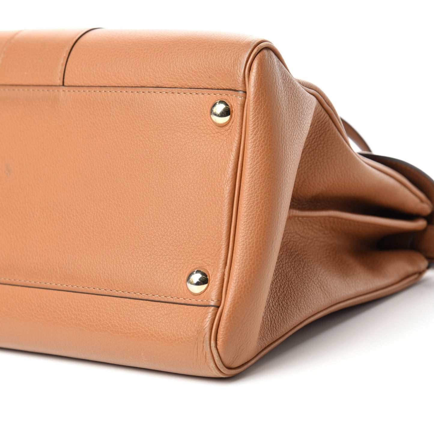 Grained Calfskin MM Brillant Satchel Natural